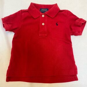 Polo Ralph Lauren Red Cotton Polo Shirt 12 M Preppy Baby Boy July 4th Holidays